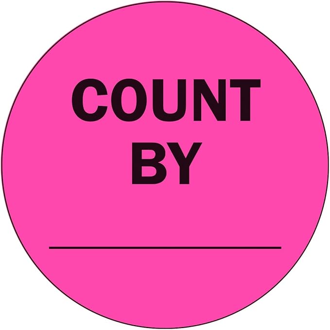 NextDayLabels - Neon Pink Color, Round Labels/Great to use by NextDayLabels