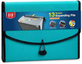 H4D 13-Pocket Accordion File Organizer, Expanding File Folder, Teal by H4D