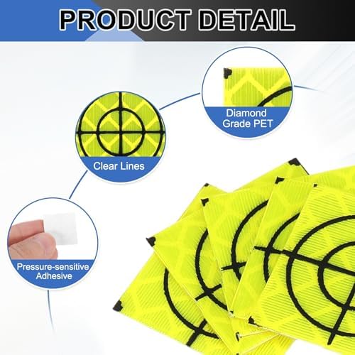 PATIKIL Survey Reflector Target Self-Adhesive Reflective Sheet Target Mark Tape, Suit for Ship Inspection - Image 3