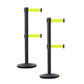 Crowd Control Warehouse CCW Set of 2 Dual Retractable Belt Barrier Stanchion by Crowd+Control+Warehouse