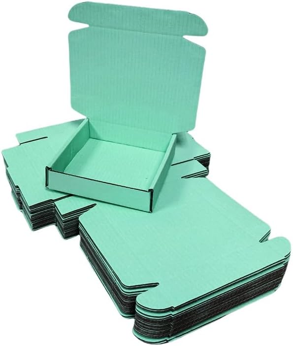 15 Pcs 5.1 x 5.1 x 1.2 inches Mini Size Shipping Boxes Corrugated Cardboard - Image 3