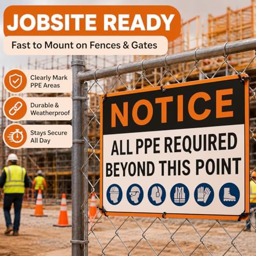 Notice All PPE Required Beyond This Point Sign 10" x 14" Aluminum 2 Pack - Image 4