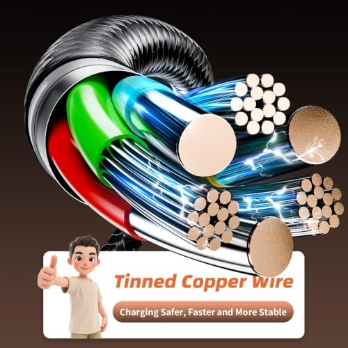 4 in 2 Multi Charging Cable, 2Pack 5FT Charging Cords for Multiple Devices - Image 4