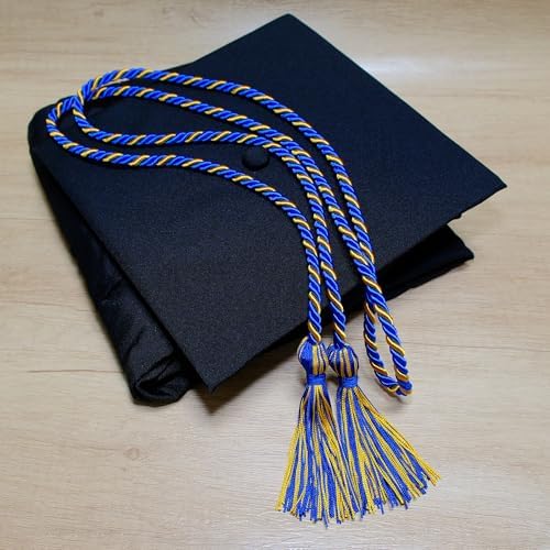 Graduation Honor Cords, 68" Long (Royal Blue/Gold) - Image 2