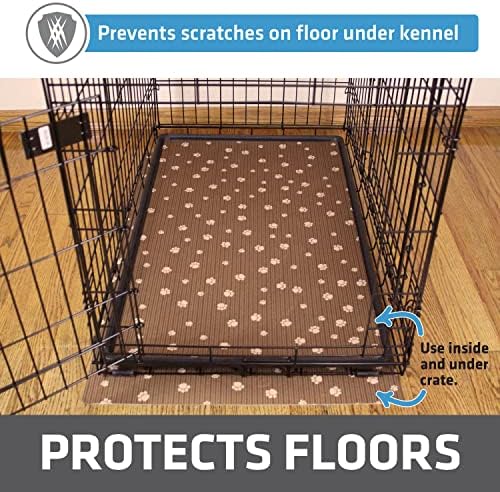 Drymate Dog Crate Mat Liner, Absorbs Urine, Waterproof, Non-Slip, Washable Puppy Pee Pad for Kennel Training - Use Under Pet Cage to Protect Floors, Thin Cut to Fit Design (USA Made) (Brown)(27"x42") - Image 3