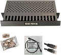 Neat Patch MINI 1U Low Profile Cable Management Kit - 2 Packs w/ 48 CAT6 Patch Cables (1FT Black) by Electriduct