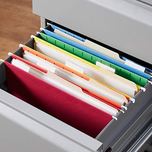 Amazon Basics Hanging File Folders with Adjustable Tabs, Sturdy Expandable Document Organizer, Letter Size, Assorted Colors, 25-Pack - Image 7