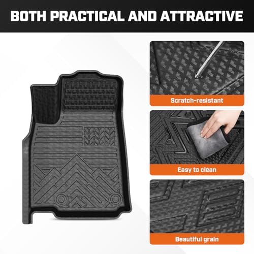 Mixsuper Floor Mat & Cargo Liner for 2022-2026 Jeep Grand Cherokee 5-Seater(WL Include 4xe, Not WK2 or WL75),All Weather TPE Floor Mats Protection for Cherokee Accessories,Full Set Anti-Slip Car Mats - Image 5