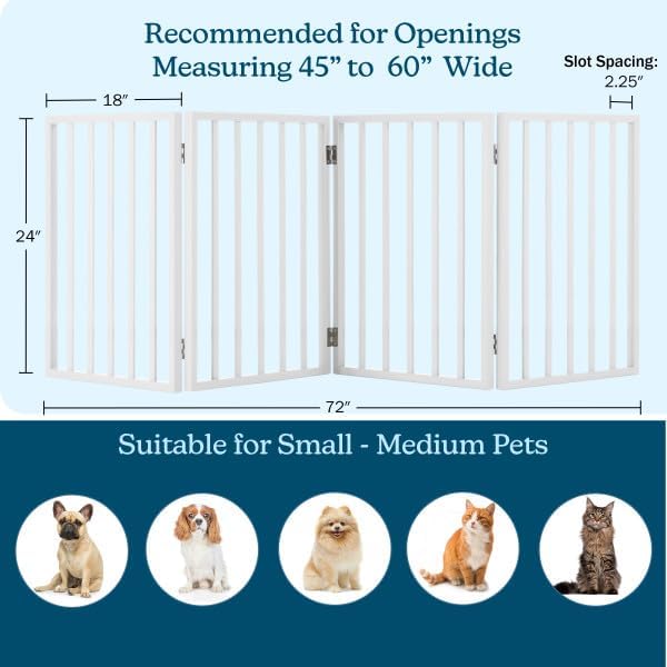 Pet Gate - 4-Panel Indoor Foldable Dog Fence - Image 2