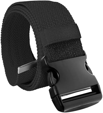 EMS XTRM Gait Belts for Seniors, Belt to Lift Elderly Standing Assist Aid Quick Release Buckle for Caregivers, Nurses, Home Health Aides, Physical Therapists (Plastic Buckle - Black) by EMSXTRM