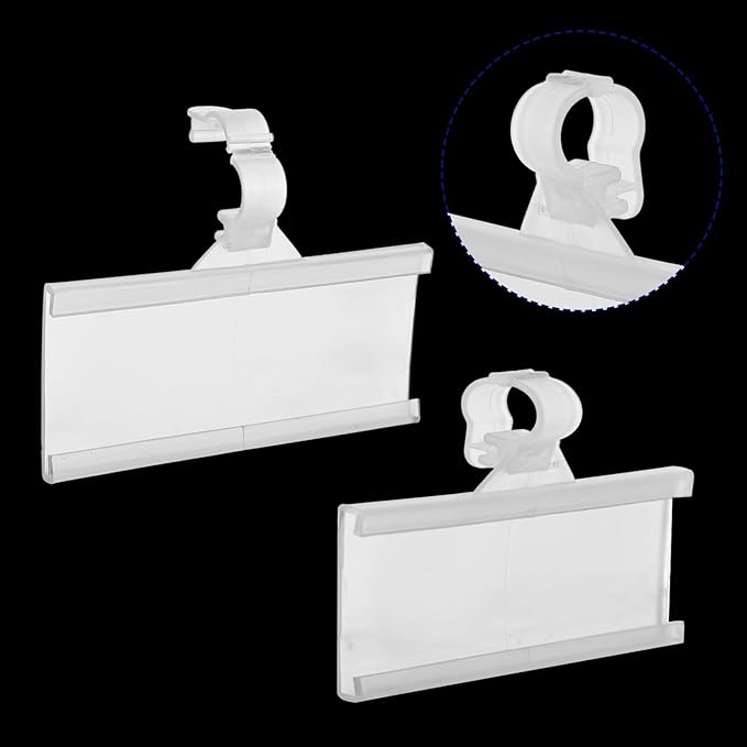 200 Pcs Plastic Wire Shelf Label Holders by Unknown
