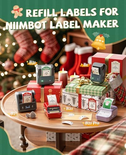 NIIMBOT 3 Rolls Christmas Thermal Label Paper for B1/B21/B2/PRO Label Maker - Image 7