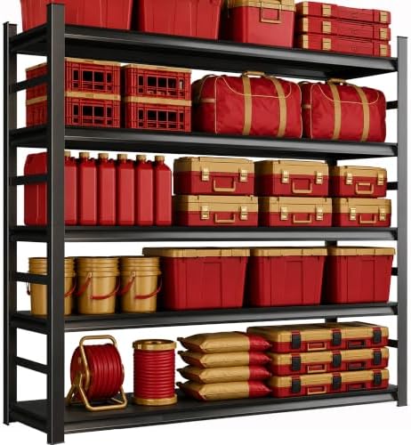 Garage Shelving, 3300 LBS Storage Shelves with Side Guard by Beaunatixx