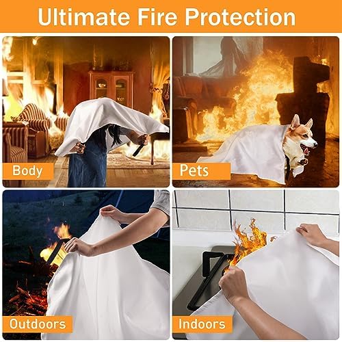 12 Pack Fire Blanket for Home, Kitchen, Camping, Warehouse - Image 2