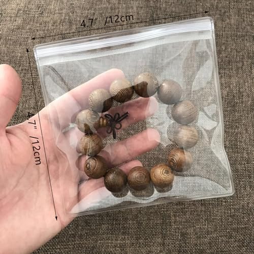 Small Plastic Bags, 100 Pcs Mini Baggies, Clear Plastic Jewelry Thick Self Sealing PVC Bags, Resealable Poly Baggies for Pill, Beads, Screws, Packaging (4.7x4.7"） - Image 6