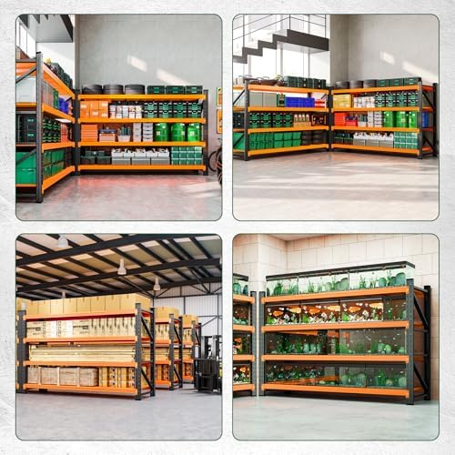 Letaya 71.3" W Metal Storage Shelves,5000LBS Heavy Duty Garage Shelving Units, 4 Tier Adjustable Utility Rack Shelf,Large Industrial Shelves,for Shop,Warehouse,Basement (71.3" W x 24" D x 70" H) - Image 6