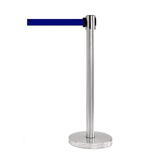 VIP Crowd Control Retractable Belt Stanchion Queue Safety Barrier Set - Image 3