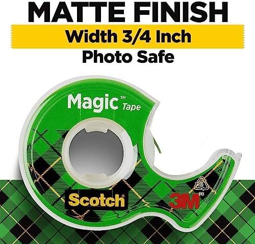 Scotch Magic Tape, 4 Dispensered Rolls, Numerous Applications, Invisible, Engineered for Repairing, 3/4 in. x 300 in. - Image 2