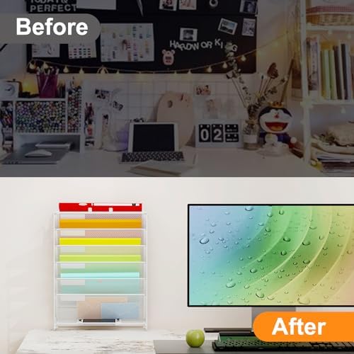 Kuntine.B Wall File Organizer Office Hanging Magazine Holder Wall File Organizer for Office Home - Image 3
