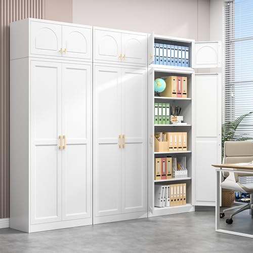 Polup Kitchen Pantry Cabinet, 86" Tall Metal Storage Cabinet with Doors - Image 2
