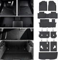 All Weather Floor Mats for Honda Pilot 2009 2010 2011 2012 2013 2014 2015 TPE Rubber Liners Pilot Odorless Anti-Slip 1st & 2nd & 3rd Row Floor Liners - 2nd & 3rd Row Backrest Mats & Cargo Mat Full Set by WAYIDSS