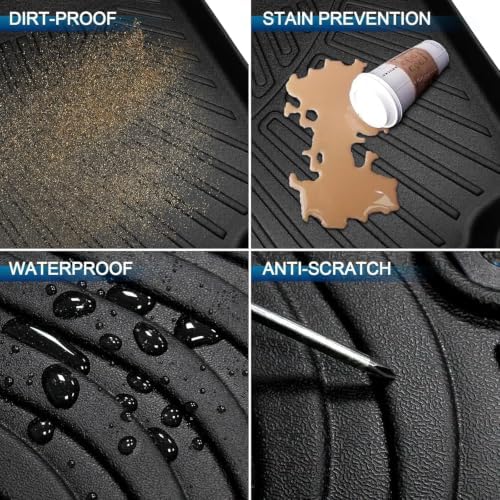 PELEUS Floor Mats with Trunk Cargo Liner and Backrest Mat Compatible with 2025 2026 Chevy Equinox and GMC Terrain, Odorless TPE Custom Fit All Weather Automotive Liners with Door Sill Guards, Black - Image 5