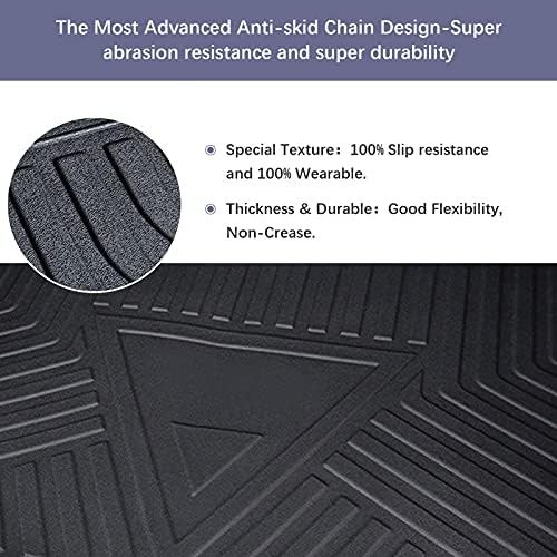 Elsetyler Custom Fit for Cargo Liner Mazda 3 Sedan 2014-2018 - Black TPE All Weather Heavy Duty Waterproof Rear Cargo Tray Trunk Floor Mat Protector - Image 3