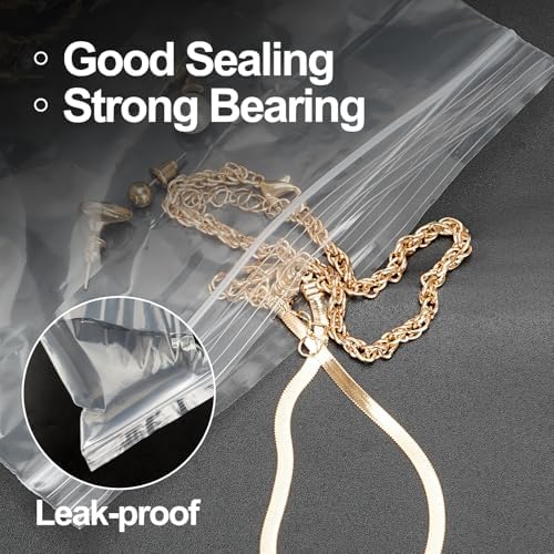 1000Pcs Plastic Bags, 3"x4"Jewelry Bags, Resealable Small Zip Bag, Zip Bag for Small Business, Storage, Candy - Image 5