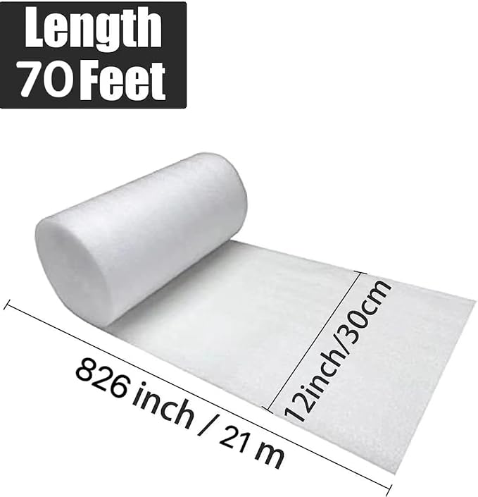 12"x 70' Foam Wrap Rolls for Moving Packing Foam Roll Packing Materials - Image 2