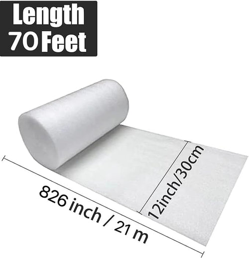12"x 70' Foam Wrap Rolls for Moving Packing Foam Roll Packing Materials - Image 2