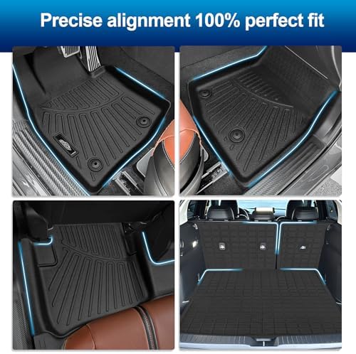 Peleus Floor Mats for Mazda CX50 Hybrid 2025 2026 (Only Fit Hybrid),TPE All Weather Protection 2 Rows Car Floor Liners with Cargo Liner Backrest Mat for Mazda CX-50 Hybrid - Image 3