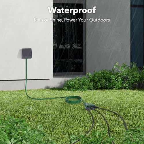 BN-LINK 25Ft Outdoor Extension Cord with 3 Outlets, 2-Pack, 16/3 SJTW, 13-Amp Power Cord for Lighting, Landscaping & Holiday Decorations, Grounded, ETL Listed - Image 4