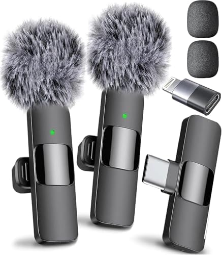 Mini Mic Pro (Latest Model – #1 Microphone for iPhone & Android, Wireless Mini Microphone, Clear Voice, Noise Cancelling, Lavalier Mic for TikTok, YouTube & Interviews by MiniMicPro