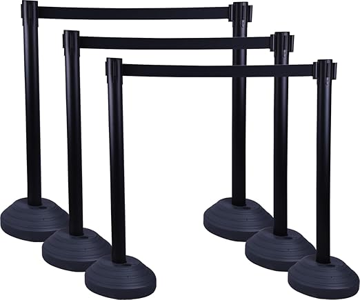 6 Pack 42Inch Crowd Control Stanchions by vilmon