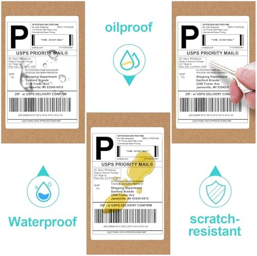 Joyberg 4x6 Thermal Labels 4000 PCS, Shipping Labels, Strong Adhesive Thermal Label, White Printer Paper/Label - Image 5