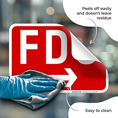 FDC Right Arrow Sign, Red Background, - Image 7