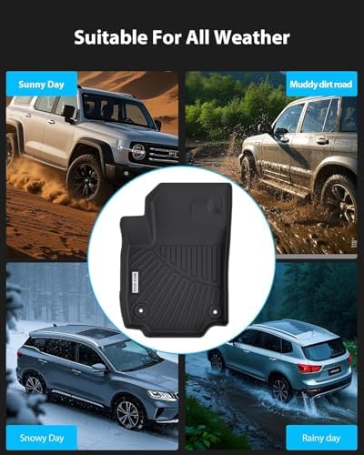 Floor Mats for Ford Expedition MAX 2018-2023 2024 (Only Fit Max 8 Seats / 2nd Row Bench Seat) with Cargo Liners,TPE All Weather Protection Floor Liners with Trunk Mat Covering The Backrest - Image 6