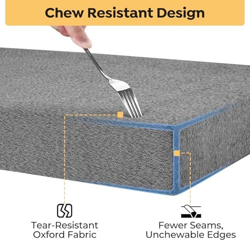 Veehoo Chew Proof Dog Bed for Crate, Indestructible Dog Crate Bed Small - Image 2