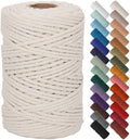 NOANTA Natural Macrame Cord 6mm x 109Yards, Beige Cotton Rope Macrame Yarn by NOANTA