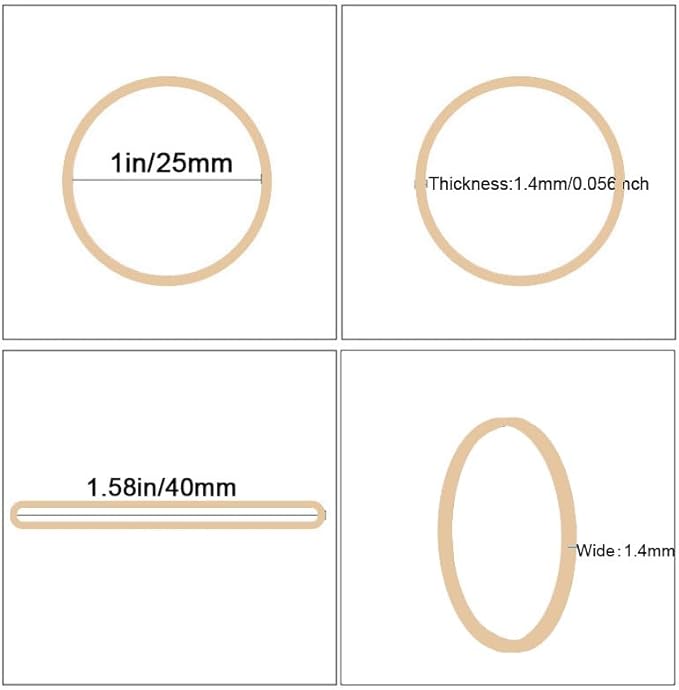 Rubber Bands Size #10 Beige 760 pcs Approximately 0.42 lb 1 inch Light Brown - Image 2