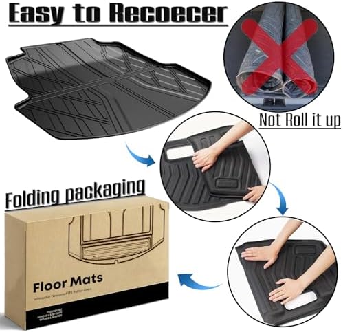 2020-2025 Corolla Cargo Liner for Toyota Corolla/Corolla Hybrid Sedan (Not Fit Corolla Cross & Hatchback Model) - Custom Fit Trunk Mat - All Weather Cargo Mat for Toyota Corolla 2020-2025 - Image 7