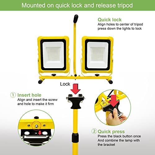 25000LM LED Work Light with USB & Socket (Individual Switch) - Image 2
