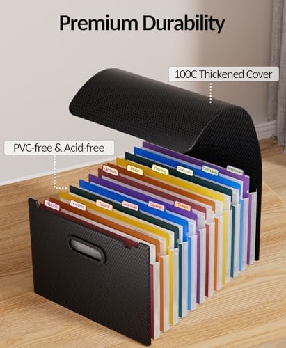 Sooez Accordion File Organizer, 13-Pocket Expanding File Folder Letter Size - Image 5