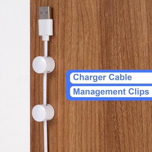 SmallCat 3 Sets Charger Holders for Cords, White Cord Holder for Nightstand - Image 4