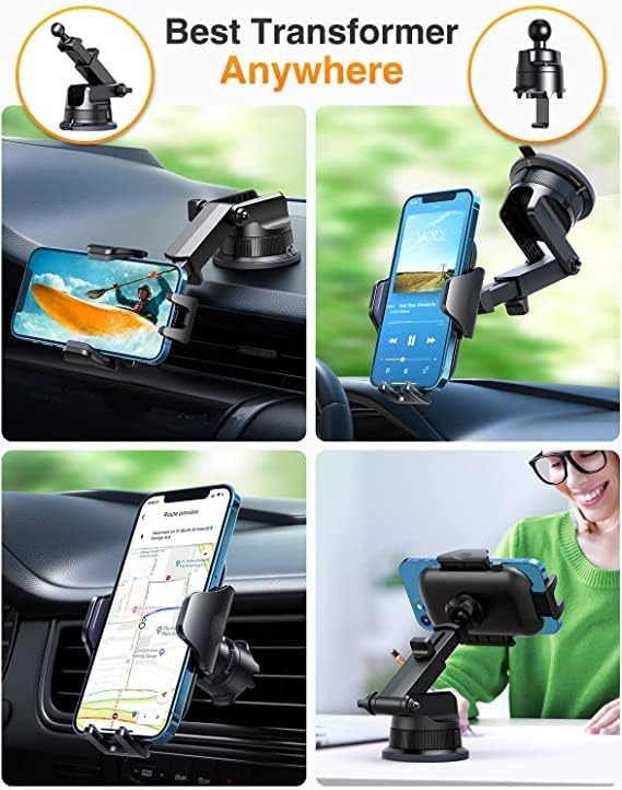 VANMASS [True Military-Grade] Car Phone Holder [Upgraded Suction & Clip] Cell Phone Mount for Dashboard Windshield Vent Truck Cradle Dash Stand for iPhone 16 Pro Max 15 14 13 12 Android, Purple - Image 2