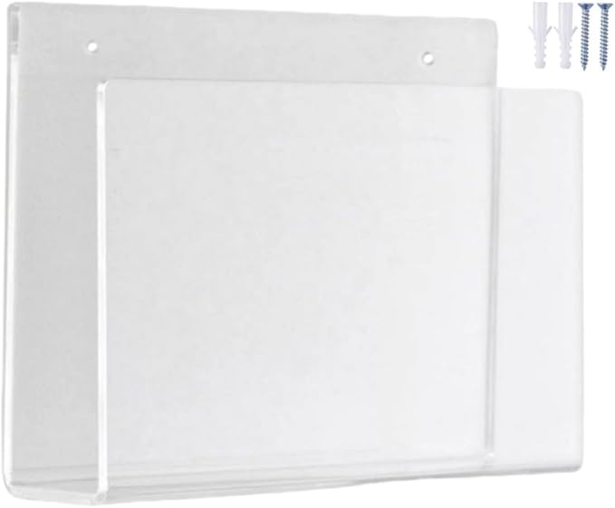 Wall Mount File Holder | Clear Acrylic Display Rack, Wall Mounted File Holder - Image 9