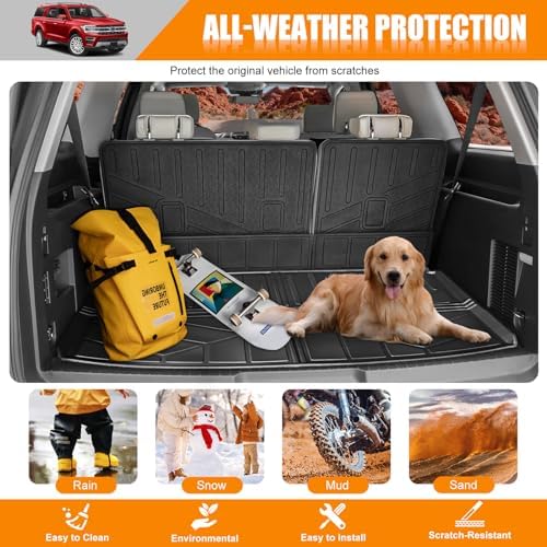 Cargo Mat Compatible with 2018-2024 Ford Expedition Max/Lincoln Navigator L Cargo Liner Seatback Protector for Expedition Max/Navigator L Accessories(18-24 Expedition Max/Navigator L) - Image 5