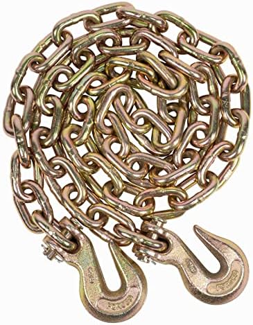 2 Pack 3/8 Inch x 12 FT Grade 70 Binder Chain with Clevis Grab Hooks - G70 Transport Tow Chain - 6,600 Lbs Working Load Limit - Image 4