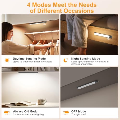 Gritin 10.2inch Under Cabinet Lighting Rechargeable 2 Pack - Image 6