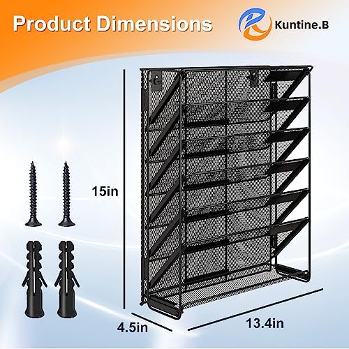 Kuntine.B Wall File Organizer Office Hanging Magazine Holder Wall File Organizer for Office Home - Image 2